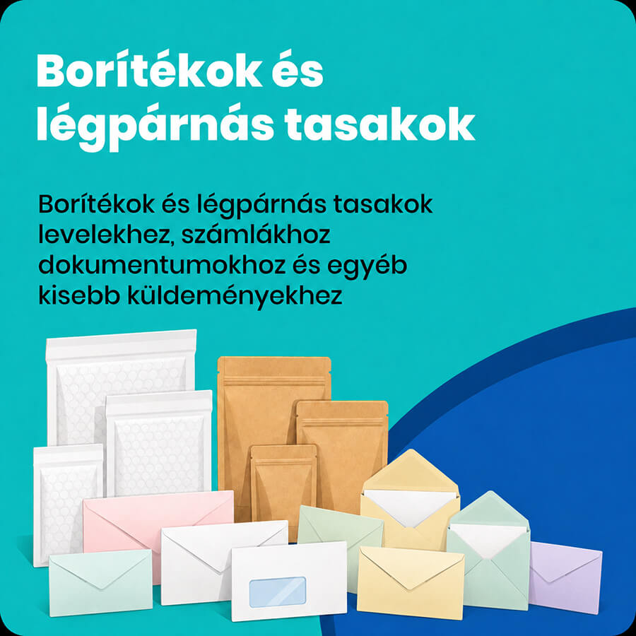 Borítékok és postázó tasakok céges postázáshoz