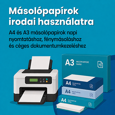 Másolópapírok irodai nyomtatáshoz és fénymásoláshoz