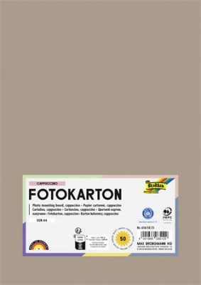 Dekorkarton, A4, 300 g, 50 lap, FOLIA, cappuccino